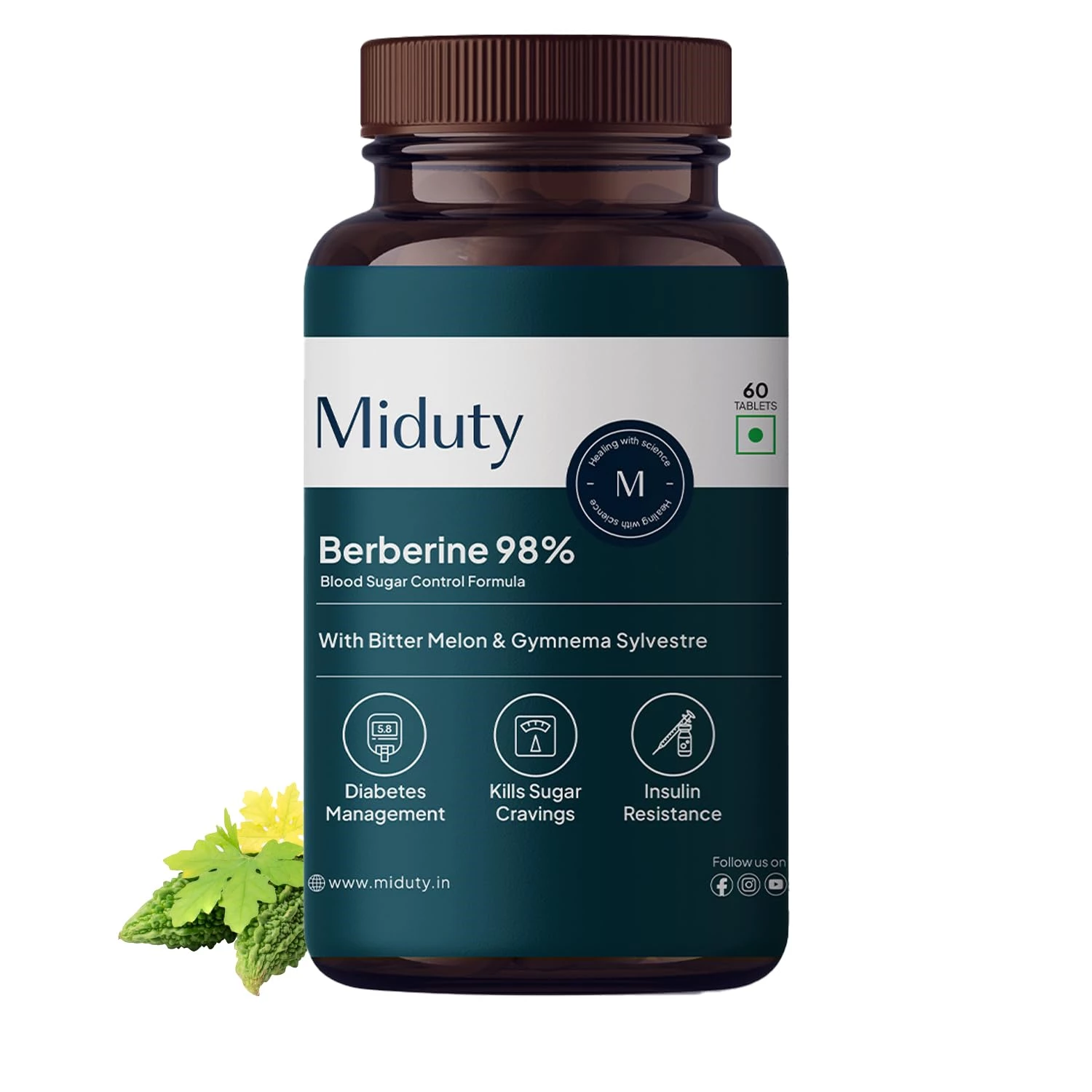 Miduty Berberine Blood Sugar Control Tablet, 240 g-1.webp